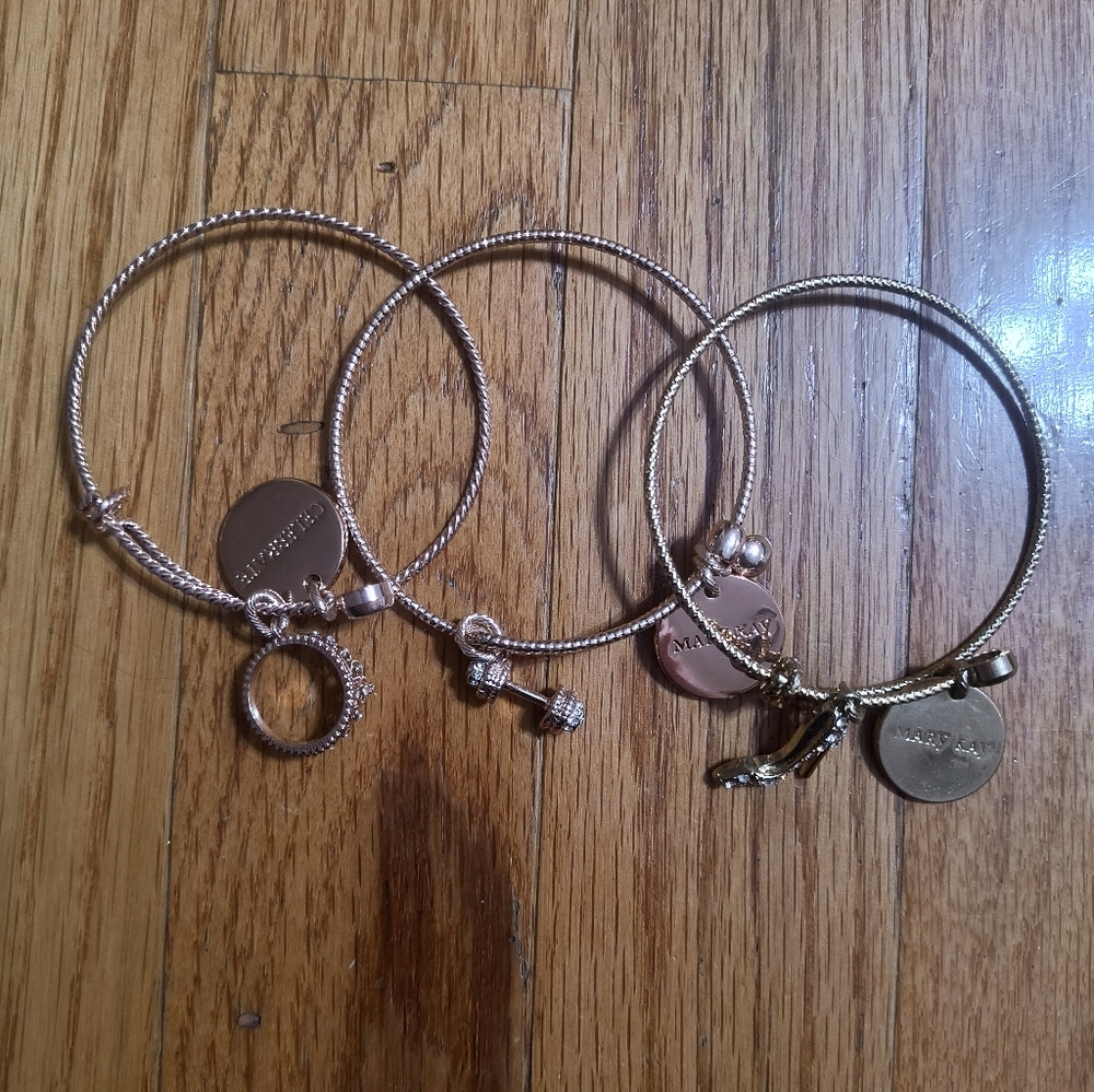 Pick 3/$10⭐Lot Of 3 Mary Kay Charm Bracelets, "Celebrate, Strength, And Start"